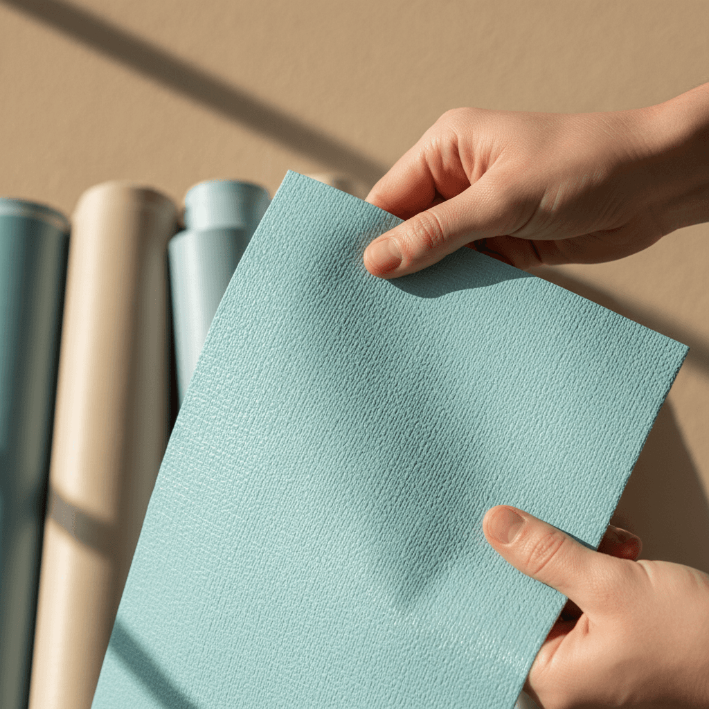 Swimming pool liner material samples and options