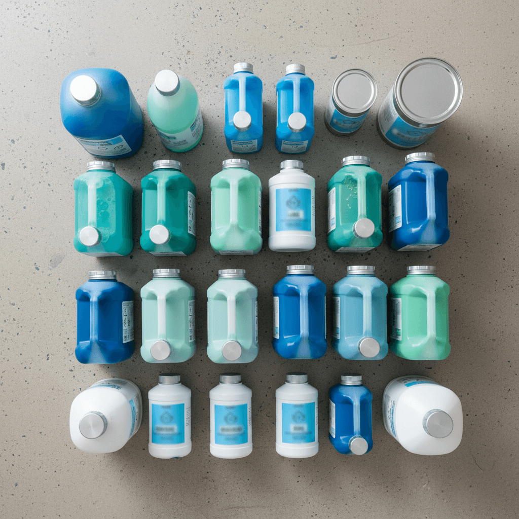 Pool maintenance chemicals and treatment products