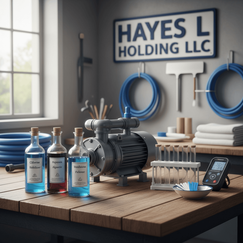 Pool chemicals and equipment supplies