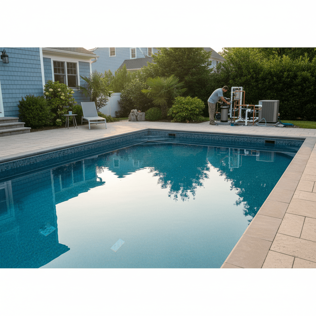 Completed pool renovation project